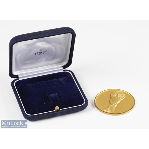 815 - 1998 France FIFA World Cup Gold VIP / Officials Medal made by Bertoni of Italy with World Cup trophy... 