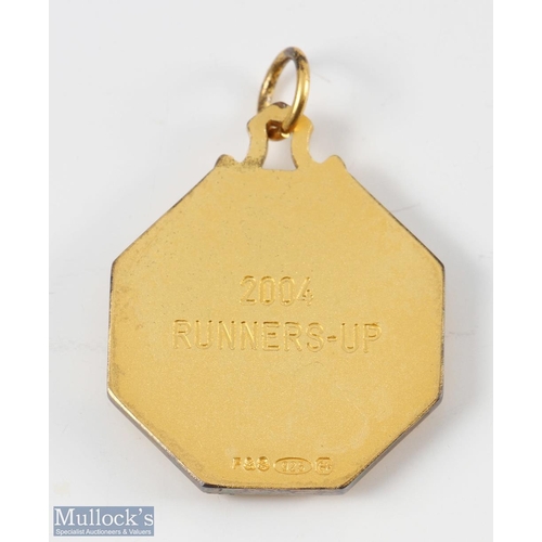 819 - 2004 FA Women's Community Shield Runners Up Silver Gilt Medal with relief decoration and wording to ... 