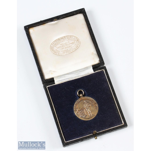 825 - 1955 FA XI v UAU (Universities Athletic Union) Silver Gilt Medal having FA design to front with rear... 