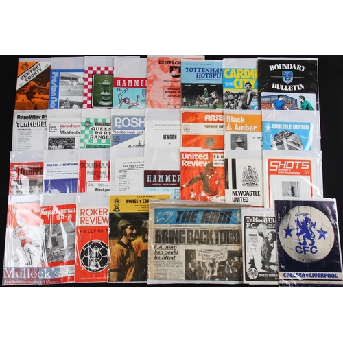 831 - 1970s English Football Cup Programmes a large collection of mixed programmes, to include Fa Cup 1st ... 