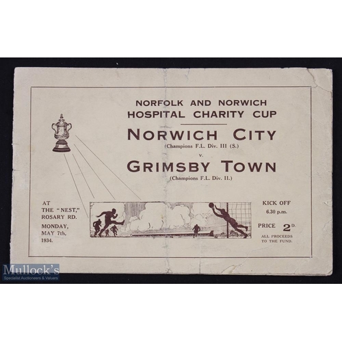 851 - 1933/34 Norwich City (Div.3 (S) Champions) v Grimsby Town (Div. 2 Champions) at 'The Nest', Rosary R... 