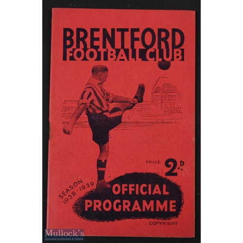 869 - 1938/39 Brentford v Grimsby Town Div. 1 match programme at Griffin Park 4 February 1939; slight dog ... 