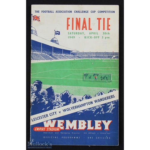 894 - 1949 FA Cup final match programme Wolverhampton Wanderers v Leicester City 30 April 1949; fair condi... 