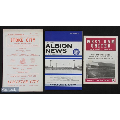 903 - Selection of Football League Cup final programmes to include 1964 Stoke City v Leicester City (15 Ap... 