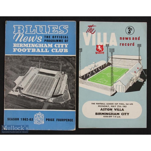 905 - 1963 Football League Cup final programmes 1st Leg Birmingham City v Aston Villa (23 May), 2nd Leg As... 