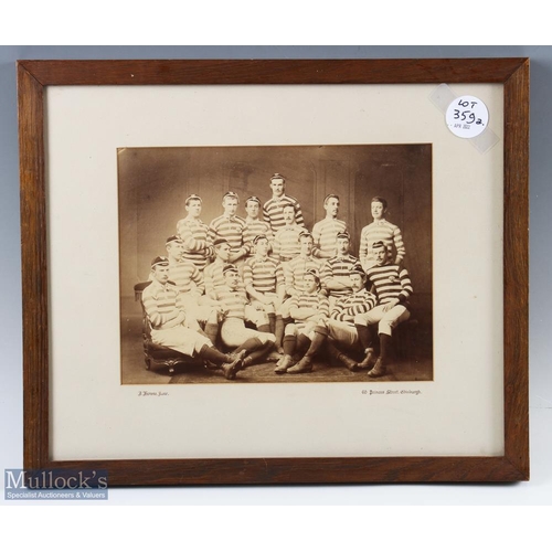 359a - 1884-5 Edinburgh University Rugby XV Photograph: Approx 18