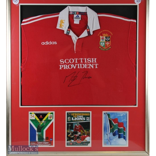 361a - Signed Framed Martin Johnson 'Victorious Lions 1997' Jersey: 40