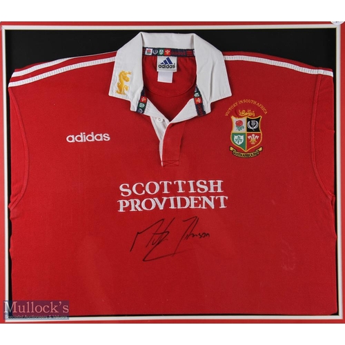 361a - Signed Framed Martin Johnson 'Victorious Lions 1997' Jersey: 40