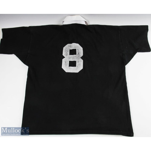 371b - 1990s New Zealand All Blacks' 'Match Worn' Jersey: Fully-logoed All Blacks No. 8 1994-98 era short-s... 