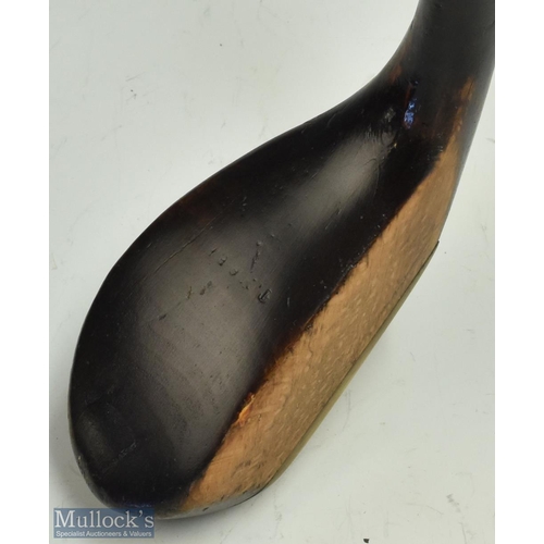 11 - T Morris St Andrews longnose dark stained beech wood putter c1890 - c/w the T Morris oval shaft stam... 