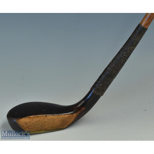 11 - T Morris St Andrews longnose dark stained beech wood putter c1890 - c/w the T Morris oval shaft stam... 