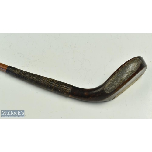 11 - T Morris St Andrews longnose dark stained beech wood putter c1890 - c/w the T Morris oval shaft stam... 