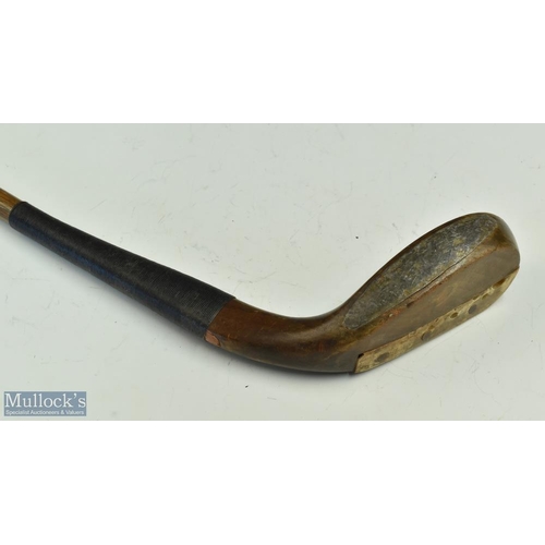 12 - T Morris St Andrews late longnose dark stained beech wood putter c1895 - c/w the T Morris oval shaft... 