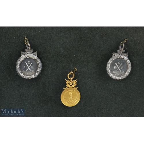 120 - Late 19th c / early 20th c Dalhousie Golf Club Carnoustie collection of gold and silver golf medals ... 