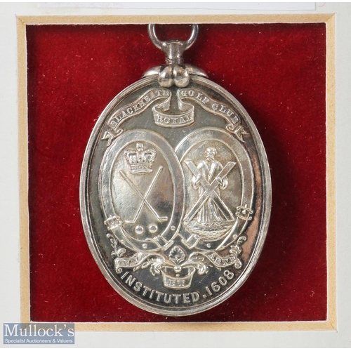 123 - 1929 Royal Blackheath Golf Club The Whyte Cup silver winners medal - engraved won by J G King All Sq... 