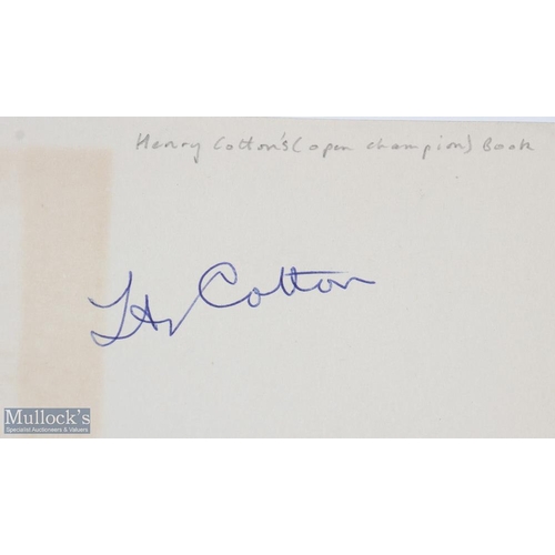 204 - Rice, Grantland & O B Keeler - personal signed copy Henry Cotton - 