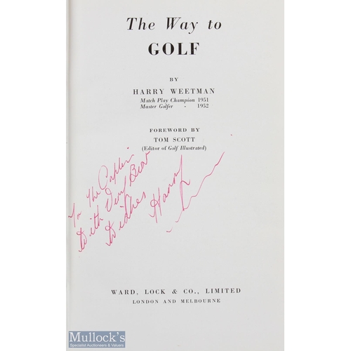 212 - 2x Golf Instruction signed books - Harry Weetman 