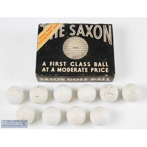 27 - 11x Saxon Dimple Golf Balls - in maker's original box inscribed 