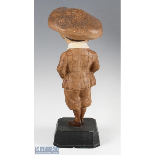 295 - Original Bromford Man Advertising Golfing Figure with detachable pipe, on square base reading He Pla... 