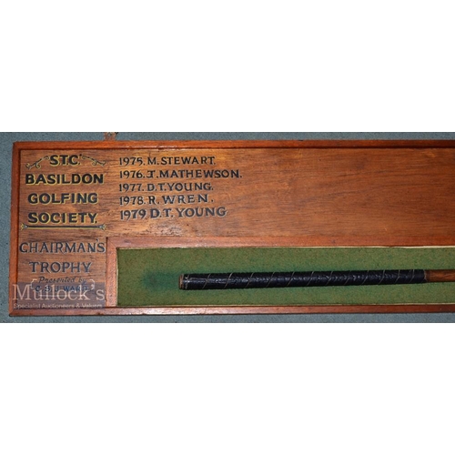 298 - Basildon Golfing Society Est 1975 Chairman's Trophy Presentation Golf Club of an aluminium putter wi... 