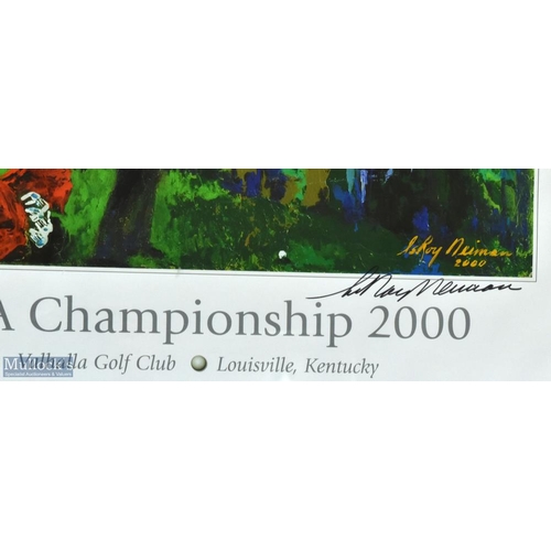 324 - Leroy Neiman Signed (1926-2012) PGA Golf Championship 2000 colour poster played at Valhalla Golf Clu... 