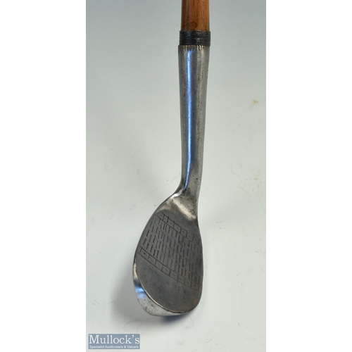 367 - Anderson Anstruther wide sole dished face mashie niblick - showing the Anderson arrow to the toe and... 