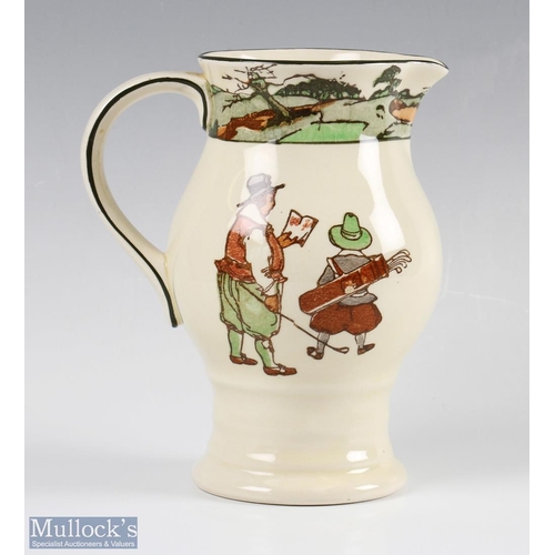 379 - Royal Doulton Series Ware Charles Crombie Ceramic Jug of baluster form with golfing design to body a... 