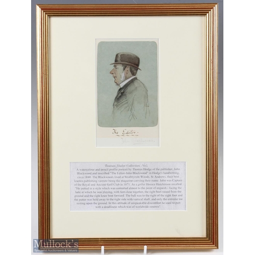 41 - THOMAS HODGE (b.1827-d.1907) - Royal and Ancient Golf Club St Andrews Personality - head and shoulde... 