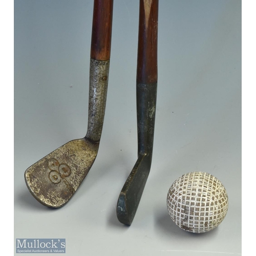 436 - Flanged Bottom Niblick styled Sunday Golf walking stick marked 'Special' and with a 'Key' cleek mark... 