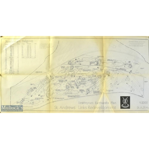 460 - c1978-1980 St Andrews Architectural Plans/Drawing of the coarse layout by Donald Steel & Co, Cotton ... 