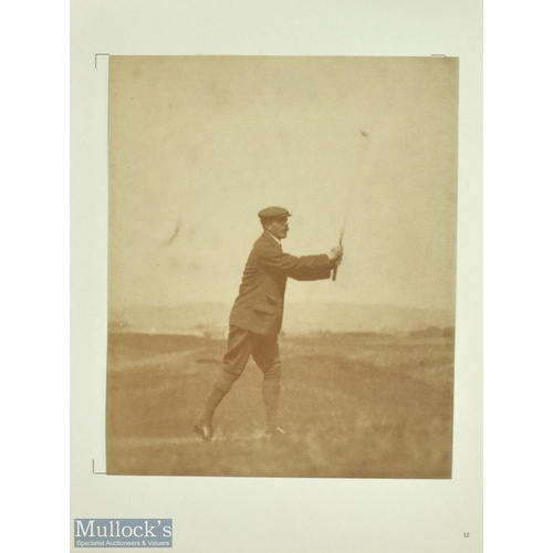 463 - Tom Morris Large Exhibition photographic print depicting T Morris with golf club in hand, Allan Robe... 