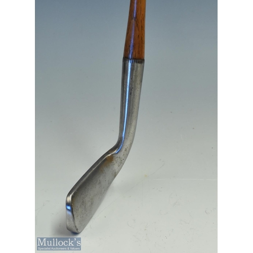 486 - Rare R Forgan St Andrews POWF convex faced goose neck blade putter c/w concave back - with retailer'... 