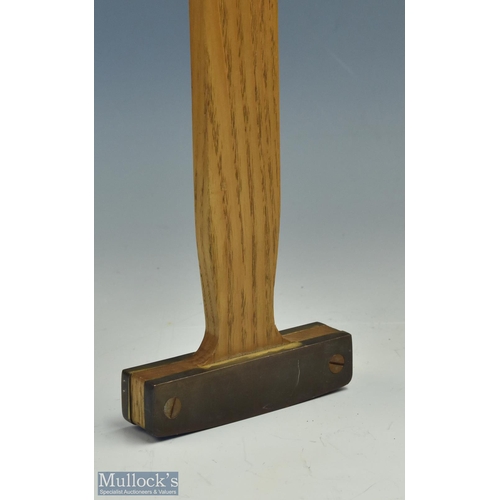 496 - Unnamed Gillespie Patent Pendulum Putter - with combination wood and double-sided brass face, c/w li... 