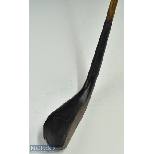 6 - Scarce R Ferguson Edinburgh (Open Golf Champion 1880-1881-1882) dark stained fruit wood play club - ... 