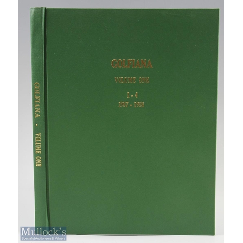 64 - Golfiana Magazines - Bound Volume No.1 Quarterly magazine from Spring 1987 to Spring 1988 edited and... 