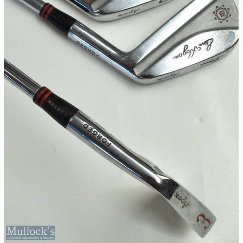 659 - Ben Hogan 'Apex' 'Forged' Iron set (x7) 3 iron through to 9 iron, serial No MB1967, Apex FM 3 label ... 