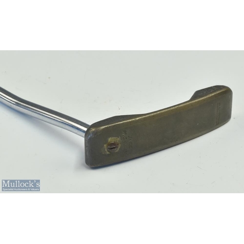 673 - Slazenger 'Jack Nicklaus' Ping brass putter with Ping Echo and Karsten Co to the rear, indistinct Ph... 