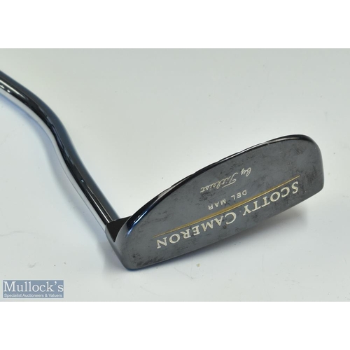 674 - Titleist 'Scotty Cameron Del-Mar' putter with maker's marks engraved throughout, 5 grooved sight lin... 