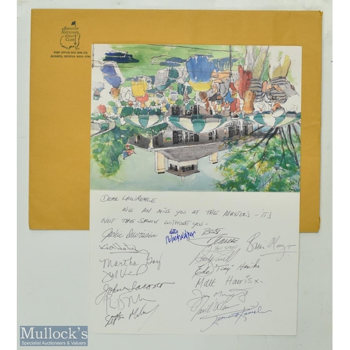 740 - Scarce Multi-Signed 1995 Masters Club Dinner Menu featuring all the greats such as Seve Ballesteros,... 