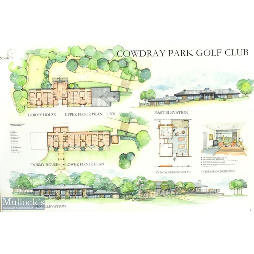 748 - Cowdray Park Golf Club Presentation Architectural Plans printed display in colour depicting various ... 