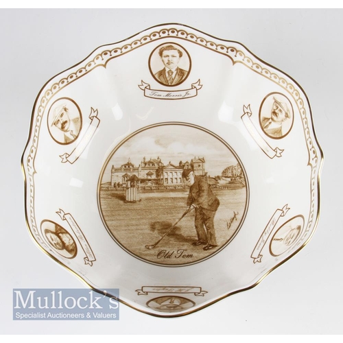 755 - Bill Waugh Millennium Golf Collection Aynsley Bone China Bowl, ltd ed no. 289/2000 featuring Old Tom... 