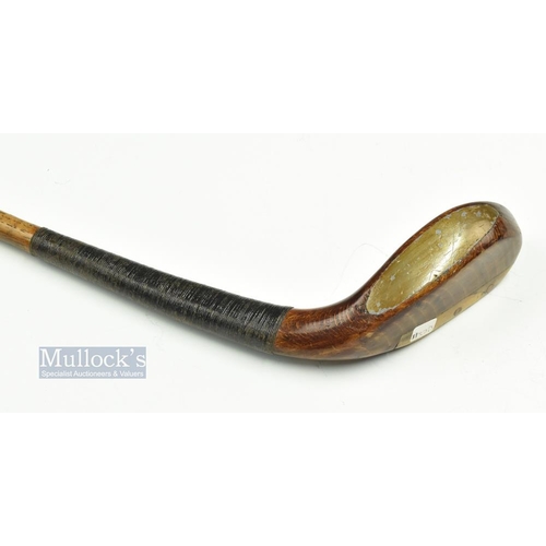 817 - Fine and Interesting R Forgan & Son POWF light stained beech wood driving putter c1885 - head measur... 