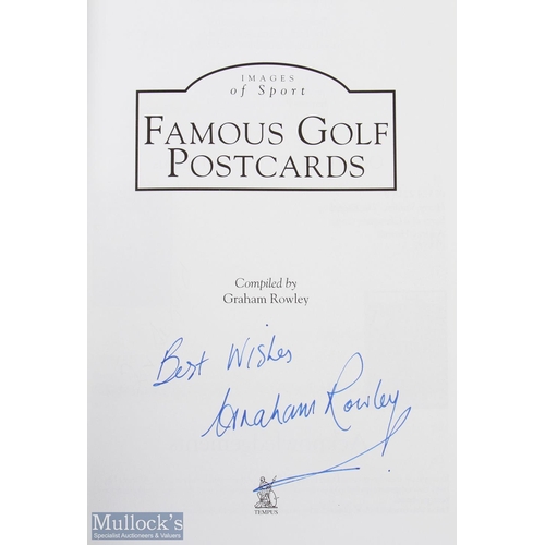 84 - Interesting collection of golfing postcard books - two signed (3): Stuart Marshall signed - 