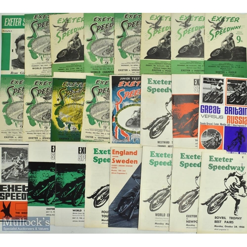 857 - 1950-1977 Exeter Speedway programmes, a good selection of League, cup International, memorial, 12 ar... 