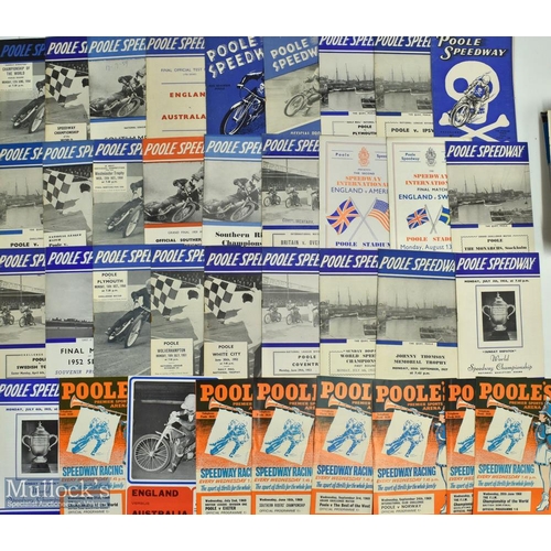 861 - 1949-1975 Poole Speedway programmes, a good collection of League, cup international meets, to includ... 