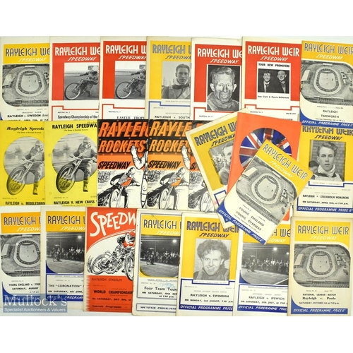 862 - 1948-1976 Rayleigh Weir Speedway programmes, to include Cup, League and international meets, with Ra... 