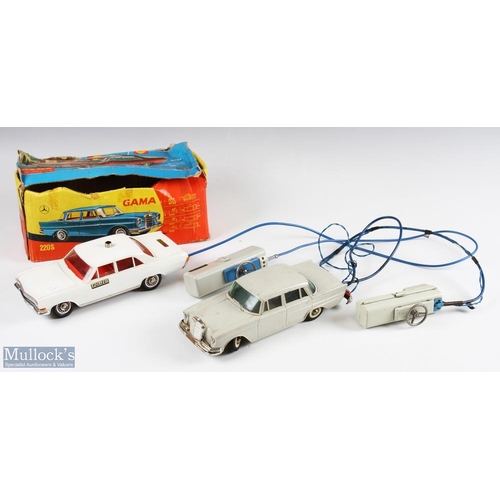 201 - Gama Remote Controlled 575 Opel Admiral Police Car Boxed white body with red interior with Polizei l... 