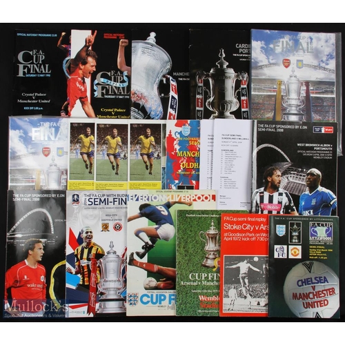 1002 - 1976- 2015 FA Cup Final Semi Final Programmes, to include final of 1976,1986, 1990.replay, 2007 2008... 