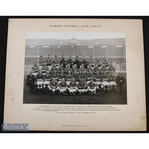 1285 - 1949/50 Everton Football Club official team squad photograph, mounted and suitable for framing; issu... 