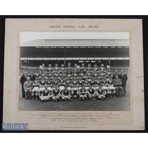 1286 - 1956/57 Everton Football Club official team squad photograph mounted and suitable for framing; issue... 